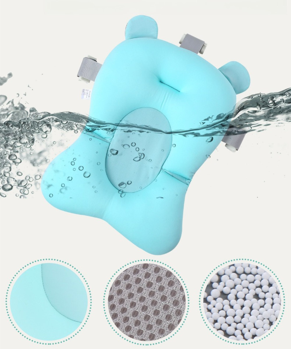 Baby Shower Lying Down Stand Newborn Baby Bath Net Bathtub Sponge Suspended Bath Pad Universal Mesh Bag Does Not Include Basin
