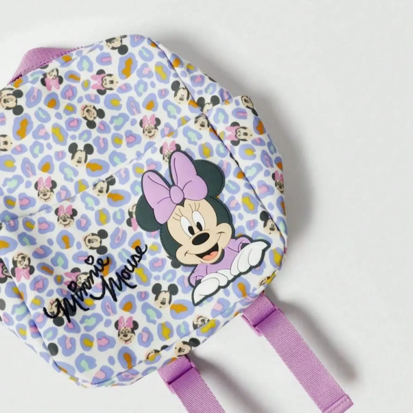 Plecak dziecięcy Disney, uroczy Myszka Miki i Minnie, dla dziewczynek, z nadrukiem kreskówkowym, duża pojemność, do przechowywania książek, do przedszkola, tornister dla niemowląt.