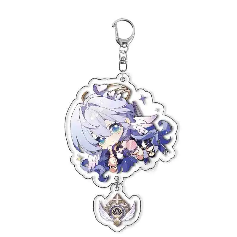 พวงกุญแจอะนิเมะ Honkai: Star Rail Robin Aventurine Firefly Acheron Black Swan Key แหวนเกมอุปกรณ์เสริมจี้ Prop เครื่องประดับของขวัญ