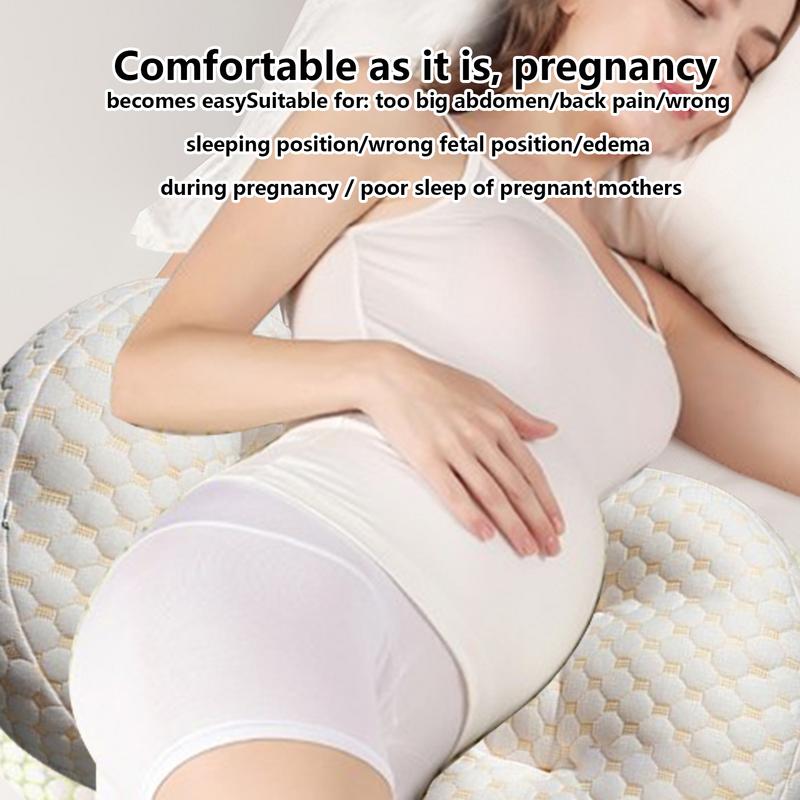 Almohada corporal para embarazadas, soporte para el vientre, cómoda almohada de maternidad ergonómica en forma de U, suministros para el embarazo de lado