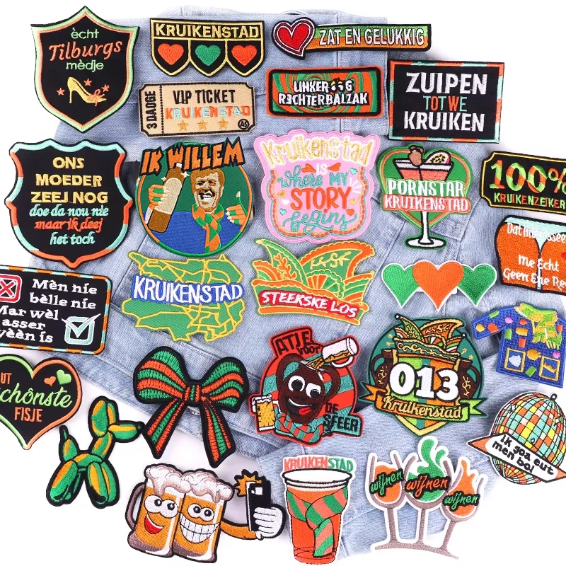 Netherland Kruikenstad Emblem Embroidery Patch Netherland Carnival Embroidered Patches For Clothes Iron On Patches For Clothing