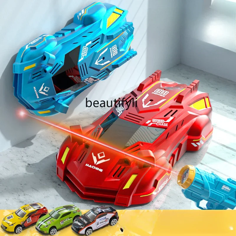 子供用ウォールクライミングカー,リモコン,4wdおもちゃ,壁に取り付けられたレーシングカー,男の子