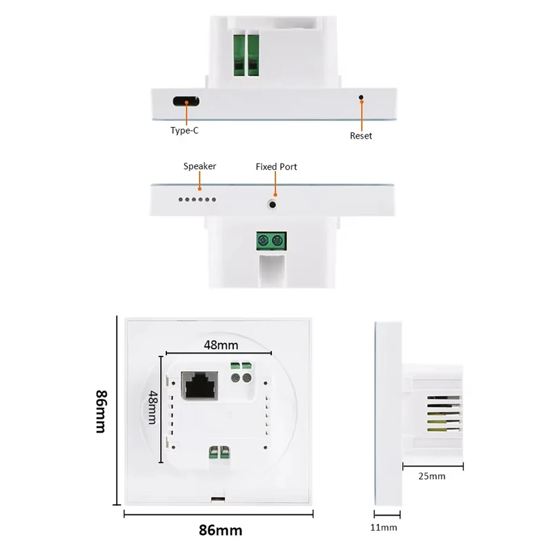 Panel de Control inteligente para el hogar, tableta POE de 4 pulgadas con sistema operativo Android 11, pantalla táctil, montaje en pared, RS485 para 86, 2025