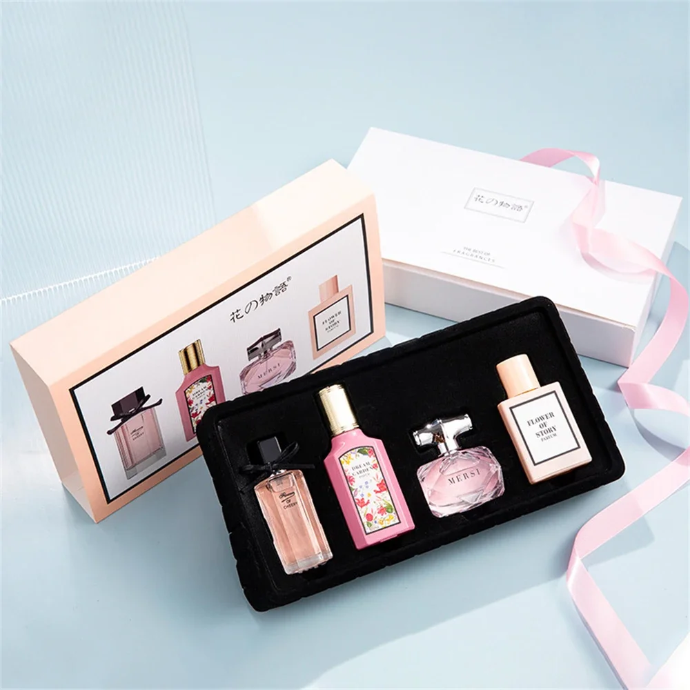 Hohe Qualität Frauen Parfüm 110ML Geschenk Box Vier Stück Set Eau De Parfum Blumen Duft Anhaltende Duft Parfüme Mujer originales