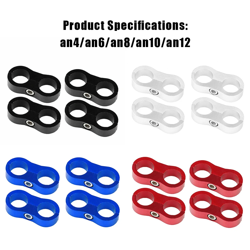 AN4 AN6 AN8 AN10 Billet aceite combustible manguera de agua tubo seprator abrazadera divisor Kit separador de línea soporte separador de manguera