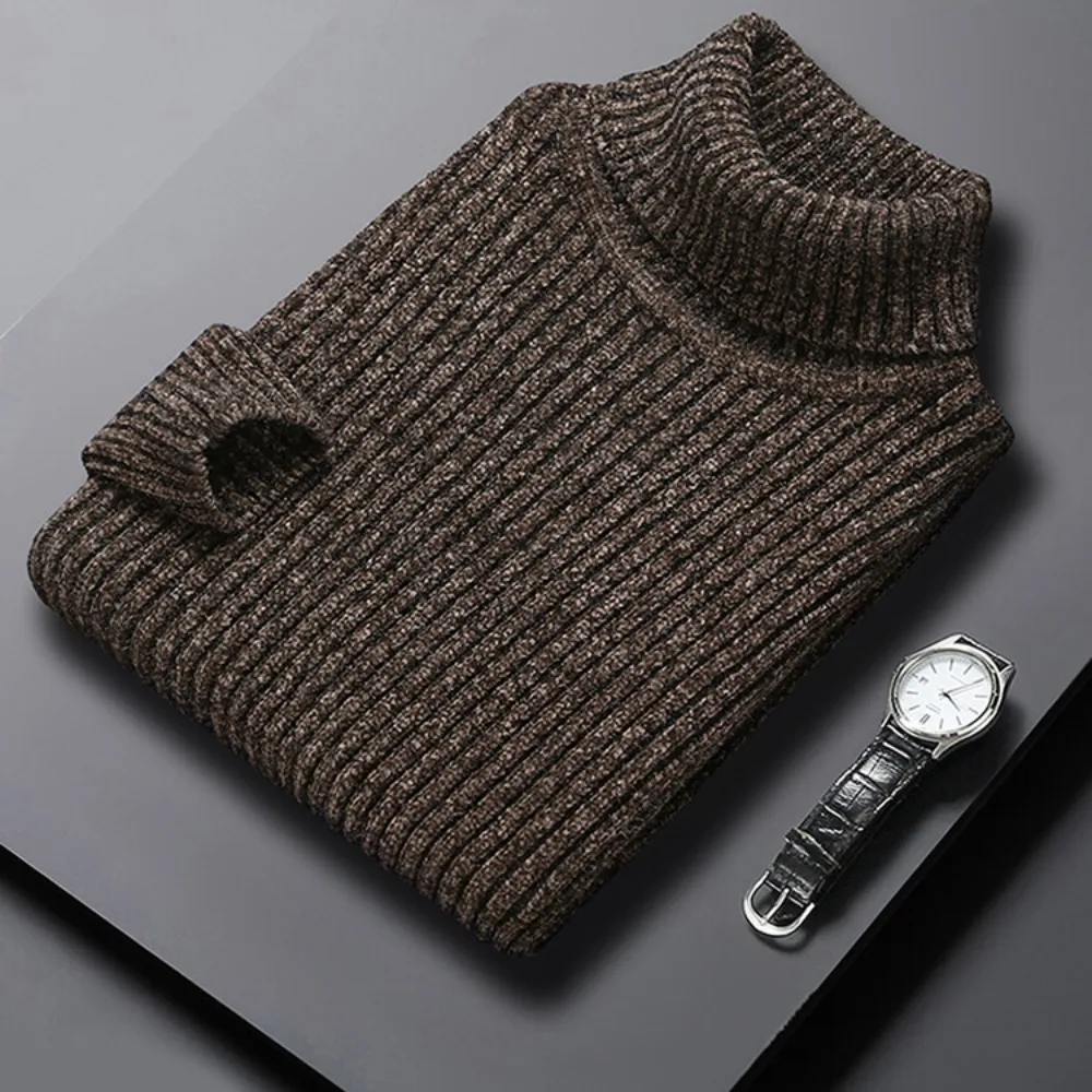 Herbst und Winter Herren Rollkragenpullover Männliche Version Casual Allgleiches Elastischer Pullover Strickpullover