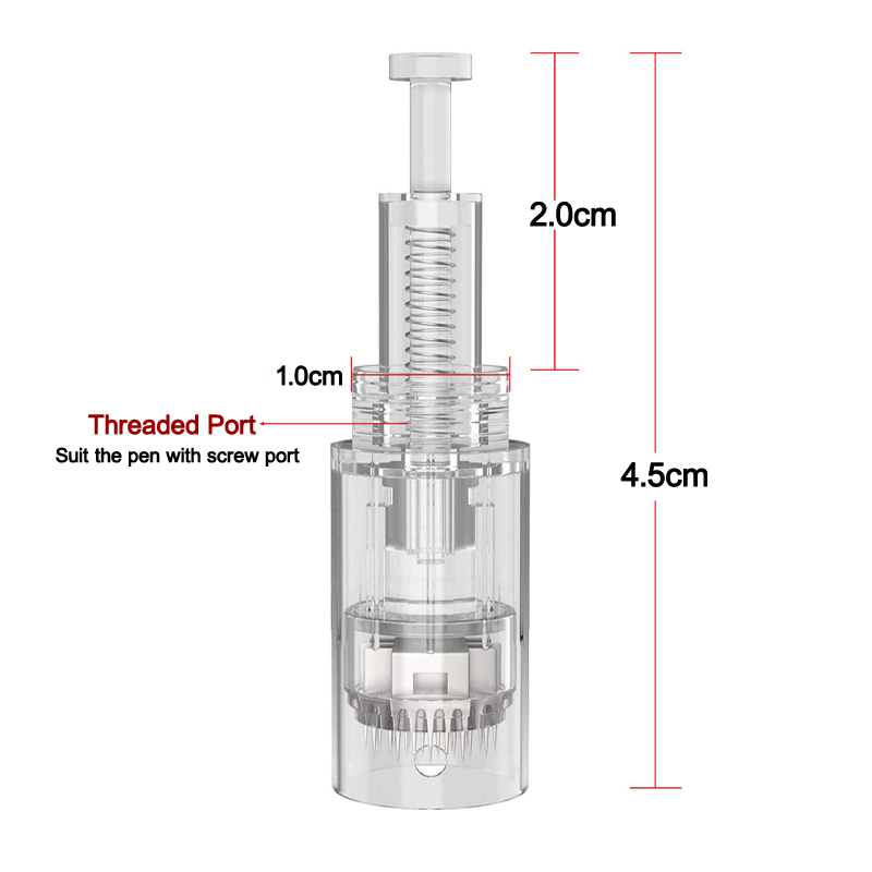 12 Micro Needles DermaPen Agujas de repuesto Puntas Ranura para cartucho Tornillo regular para Derma Pen eléctrico Profesional Eléctrico