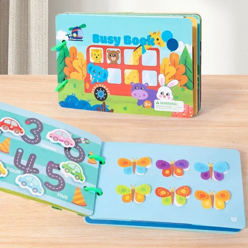 การเรียนรู้เกม Montessori หนังสือกิจกรรมวางสติกเกอร์ Logical Life ability Sorting การศึกษาการจับคู่เด็กวัยหัดเดินสําหรับของขวัญเด็ก