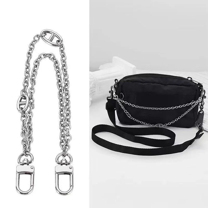 Double Layer Bag Chain For Handbag Decorative Alloy Exquisite DIY Purse Chain Replacement Shoulder Bag Parts Accessories Handles