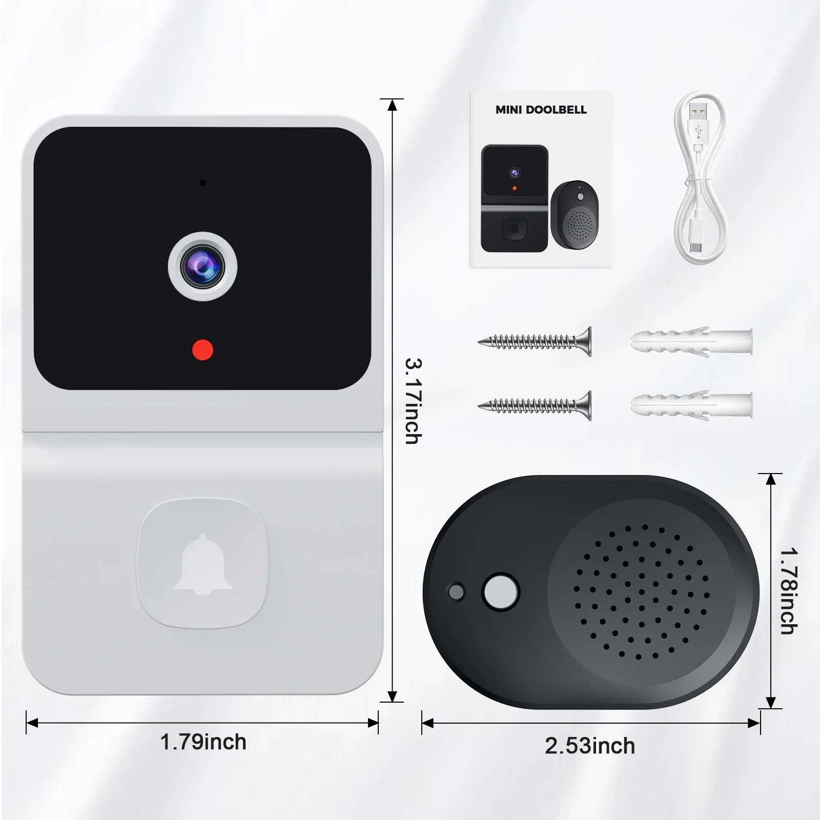 Z30 Electronic Wireless Doorbell WiFi Smart Video Doorbell Digital Visual Intercom WIFI Door Bell Doorman Home Security Camera