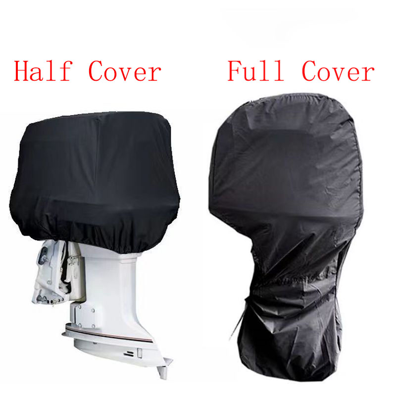 Motor Engine Boat Cover UV Oxford Waterproof Yacht Half Outboard Anti Dustproof Cover Marine Engine Protector 210D 420D 6-225HP