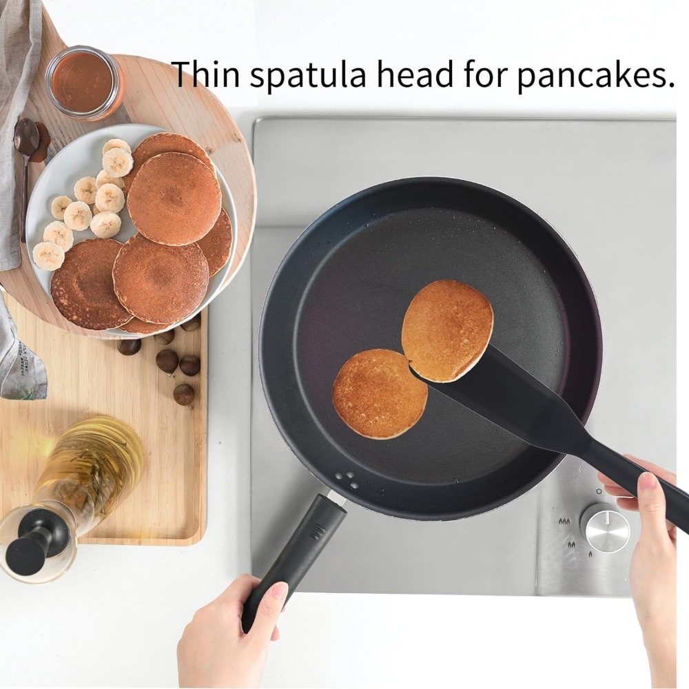1PC Silikon Spatel Ei Omelett Crepe Brownie Dünne Gummi Spatel Set für Antihaft-Kochgeschirr
