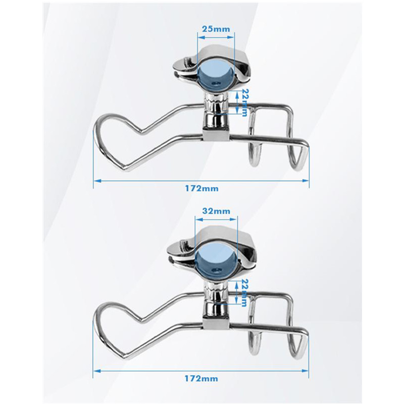 ステンレス鋼316の釣り竿ホルダー,ボート,カヤック,マリン釣り用のダブルワイヤー,25mm, 32mm