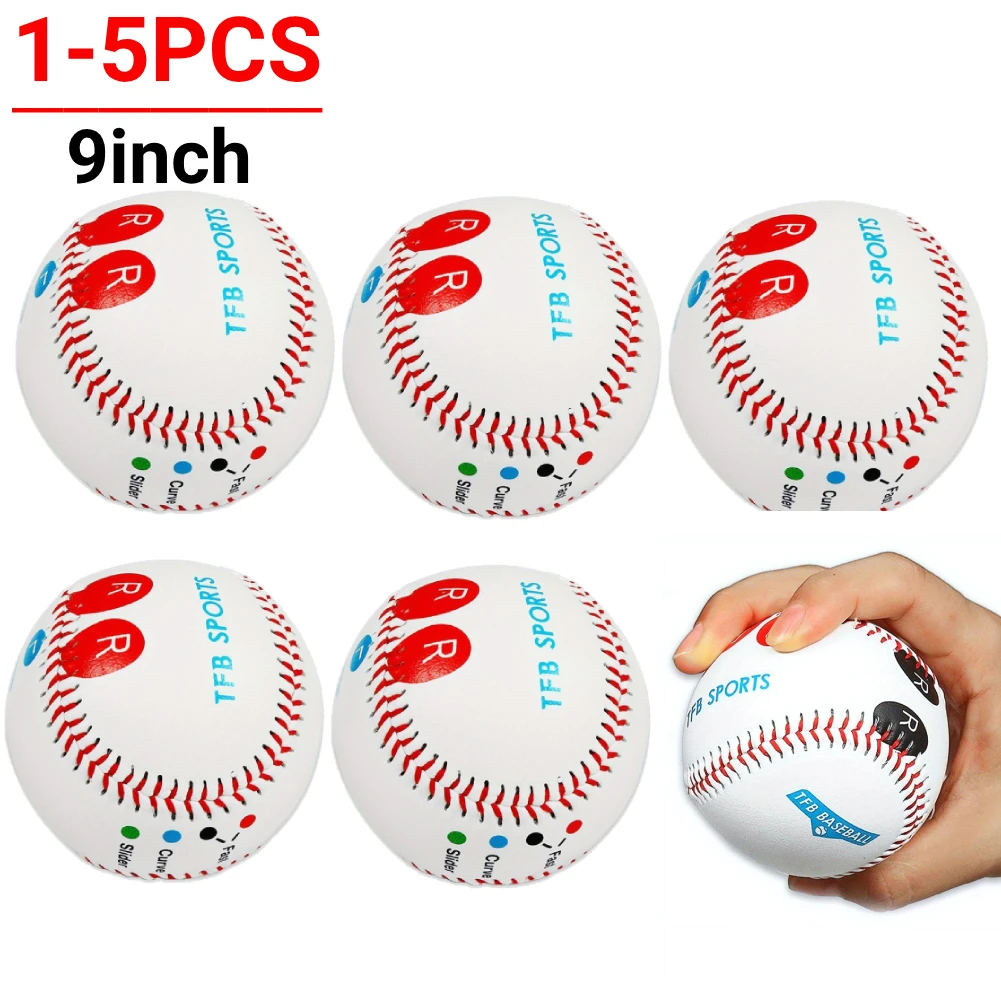 9-inch wedstrijdtraining honkbal met vingerplaatsingsmarkeringen Outdoor praktijk honkbal PVC trainingshulpmiddel voor pitching