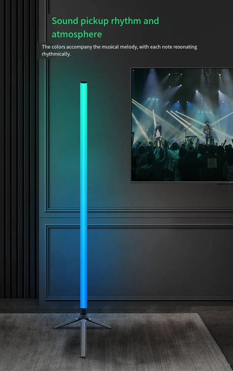 โคมไฟตั้งพื้น RGB 1 ชิ้น โคมไฟตั้งพื้นมุมห้องนอน แสงไฟสร้างบรรยากาศ สไตล์สแกนดิเนเวียน เปลี่ยนสีได้ ปรับความสว่างได้ แสงนุ่มนวล