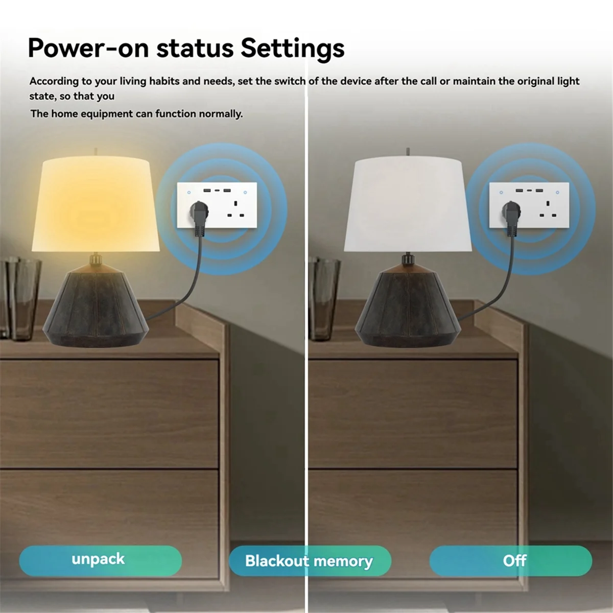 BABQ-enchufe de pared inteligente Tuya, salida UK, Interruptor táctil 13A, puertos de carga USB tipo C, WiFi, monitoreo remoto de energía para Alexa