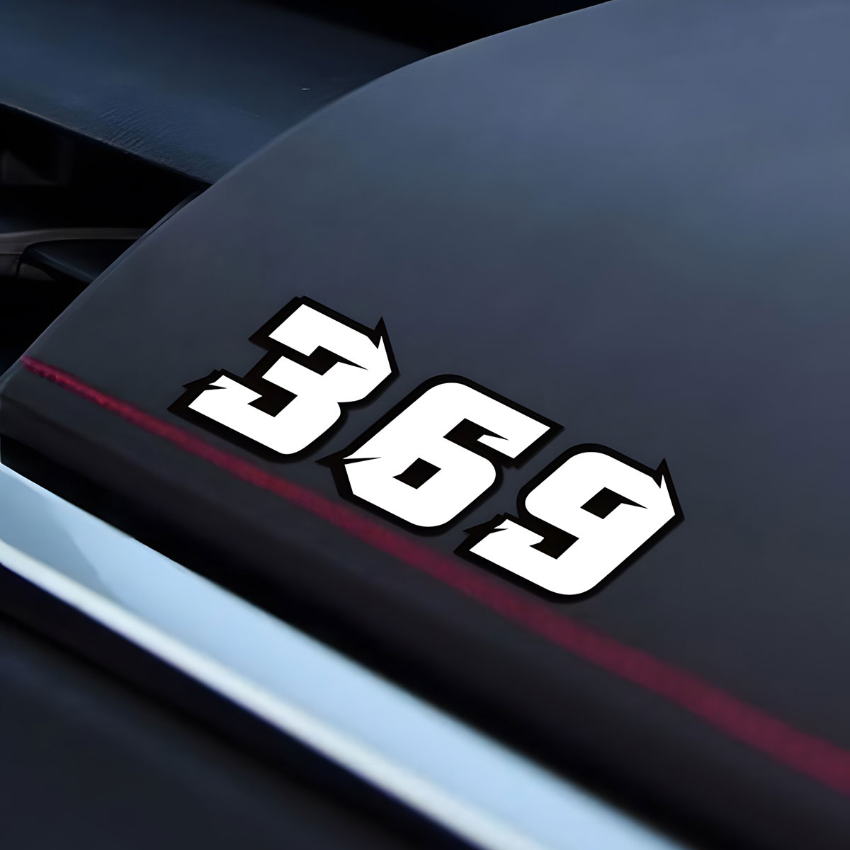 Pegatinas de números arábigos para motocicleta, calcomanías reflectantes de arcoíris para reajustar, calcomanías 3D, 2 piezas