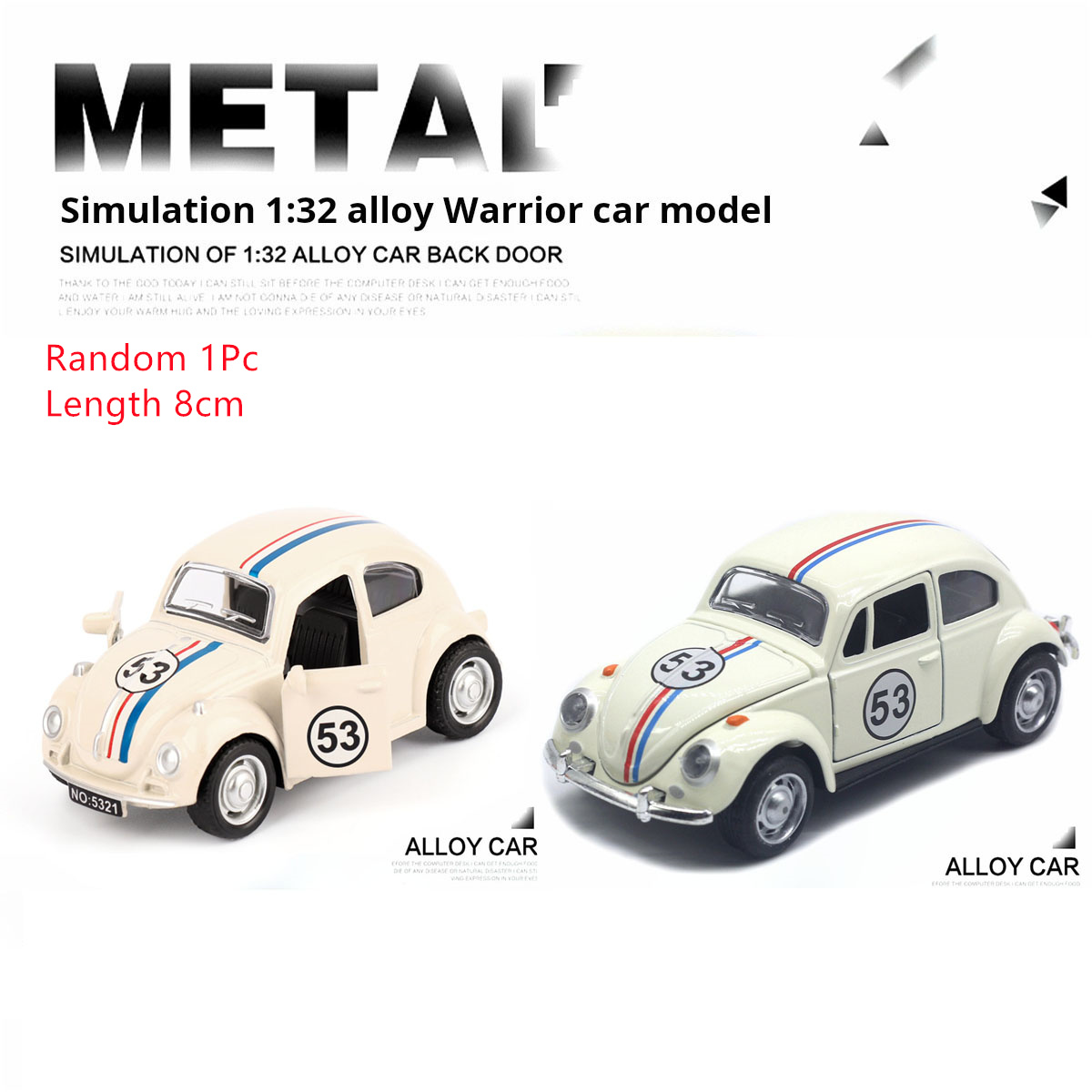 1:36 Bus Transporter Van Gulf Blue Alloy Diecast Model voor Volkswagen T1 Samba Toy