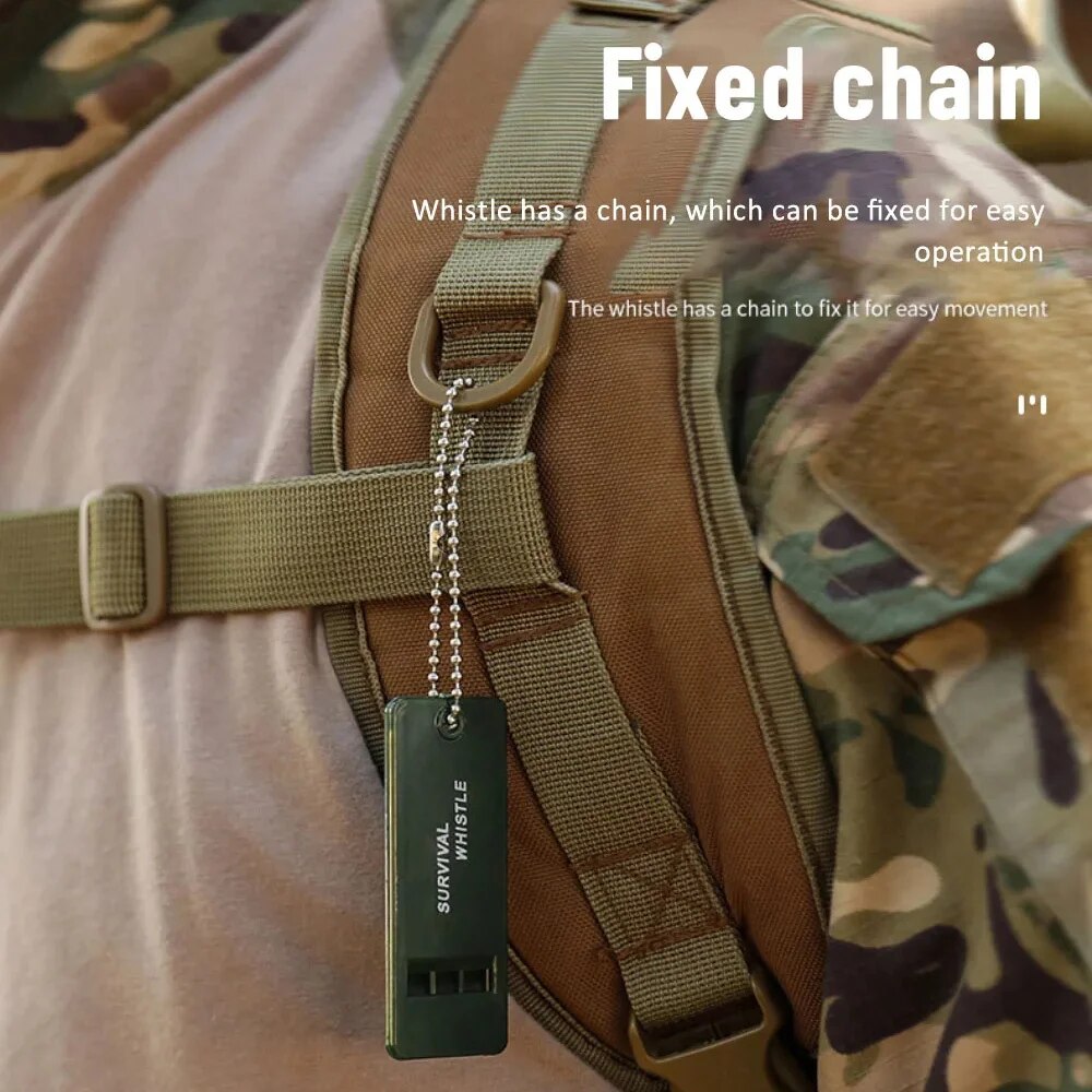 3-Frequency Whistle High Decibel Survival Whistle Keychain Rugby Referee Camping Hiking Emergency Survival Whistle Outdoor Tools