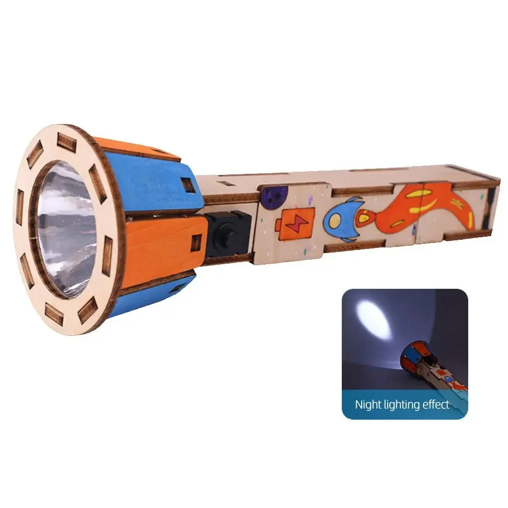 DIY Flashlight Technology Small Production Set Homemade Hand-Assembled Electrical Physics Science Toys