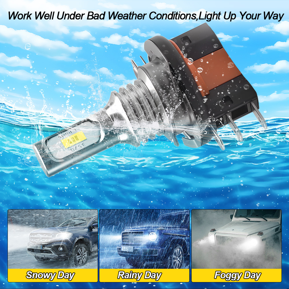 9005 HB3 9006 HB4 H11 H3 H4 H7 5202 880 881 6000K Branco Super Brilhante Farol Nevoeiro Lâmpadas CSP-Chips Alto/Baixo Feixe Plug & Play