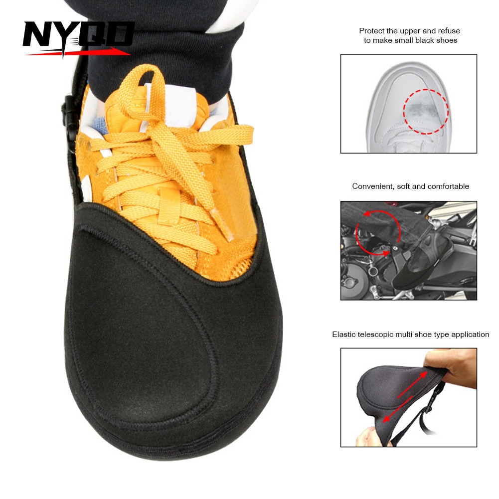 Schuhe Shifter Protector Anti-Rutsch Wasserdicht Schwarz Einfach zu installierende Motorrad-Zehenschutzausrüstung
