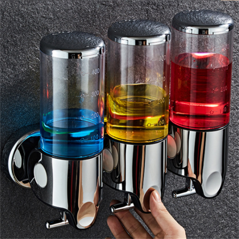 Bathroom Liquid Soap Dispenser Hand Sanitizer Holder Wall Mount Soap Shampoo Gel Shower Liquid Container For Bathroom Accessorie