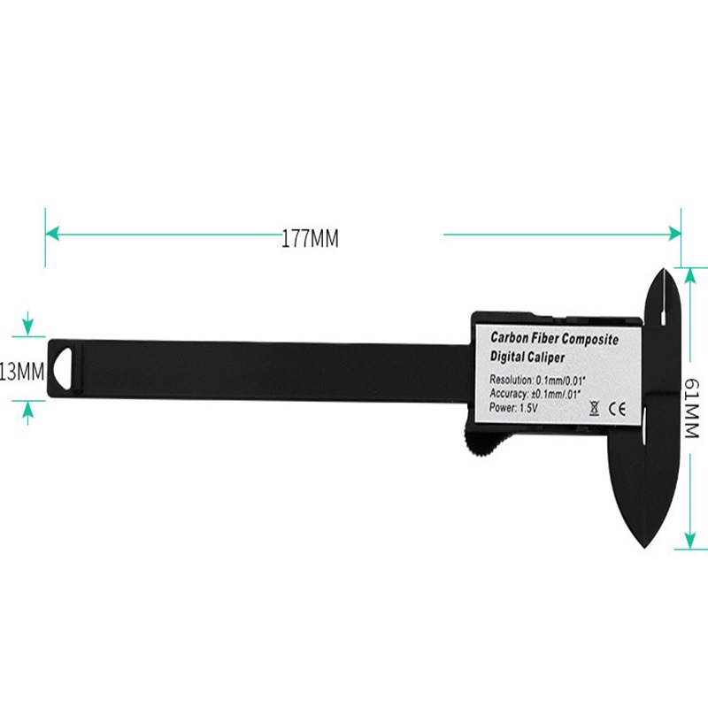 0-100 mm Range Digital Caliper with LCD Display Screen Plastic Electronic Vernier Caliper Practical Digital Ruler Measuring Tool