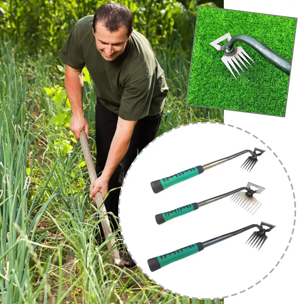 2 In 1 Garden Weeding Tool Manual Weed Grass Rooting Tool Puller Shovel Weeding Removal Hand Gardening Loose Soil Garden H2t2