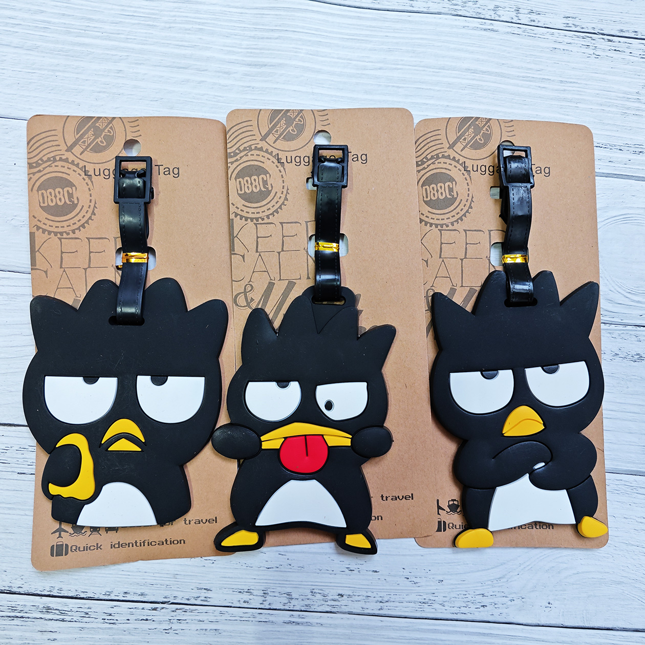 Etiqueta de equipaje de diseño Kawaii XO, accesorios de viaje, etiqueta de equipaje de PVC de dibujos animados, etiqueta de nombre de dirección antipérdida portátil