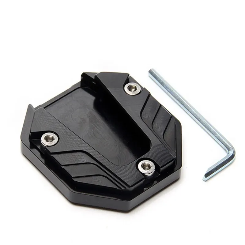 Extensor de soporte para motocicleta de aleación de aluminio, extensión de caballete lateral, placa de soporte, accesorios para motocicleta