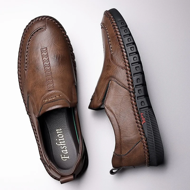 2024 Business-Lederschuhe, Mokassin-Schuhe, atmungsaktiv, für Herren, lässige Slipper, bequeme Schuhe für Herren, Sommer-Herren-Sneaker
