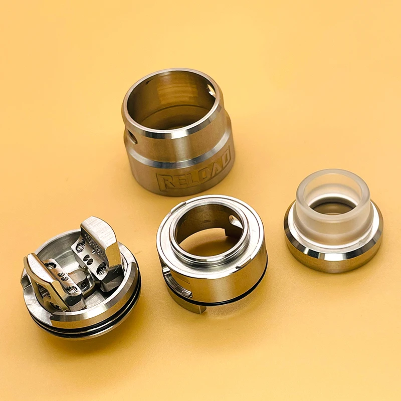 DSX Reload S RDA Atomizador 24 mm Tanque de vapeo reconstruible de bobina única con PIN Squonk BF para 510 Vape BOX Mod