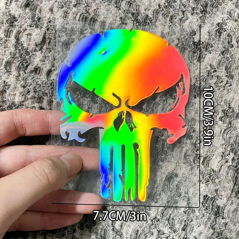 Pegatinas de calavera para motocicleta, calcomanías de vinilo impermeables para Motocross, carenados laterales para tanque de combustible, decoración para casco de motocicleta, 1 ud.