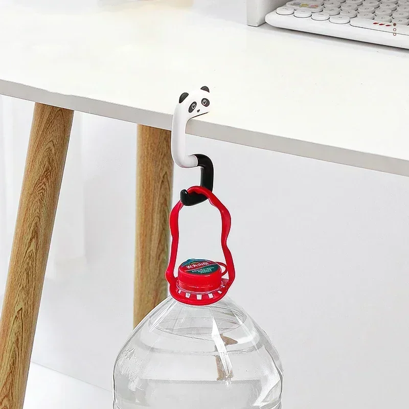 Portable Cartoon Bag Hooks Kawaii Strong Load-bearing Handbag Hanger Office Home Folding Desk Side Hooks Desk Organizers