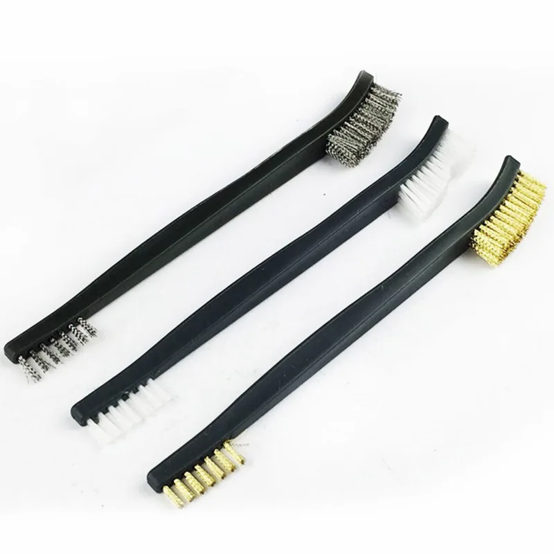 Double-end Steel Wire Brush & Nylon Pick Set Universal Hunting Gun Cleaning Kit Tactical Rifle Gun Cleaning Tools