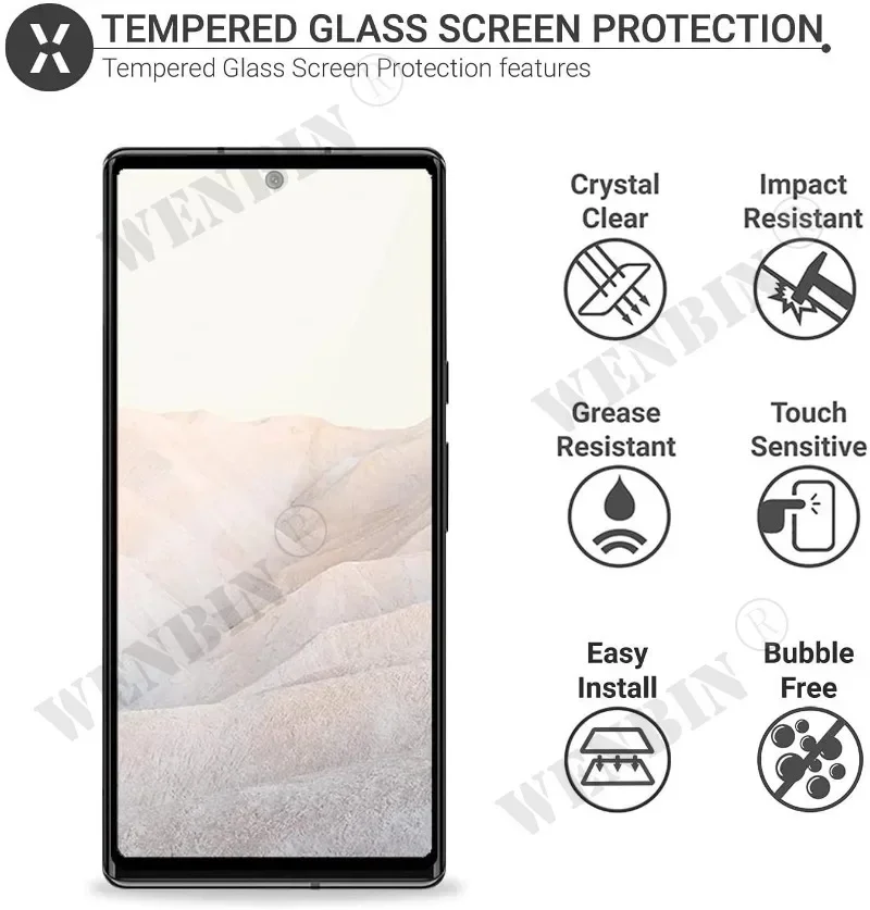 3 uds vidrio templado para Google Pixel 10 9 8 7 6 Pro XL 7A 5A 3 XL Protector de pantalla de cubierta completa curvada