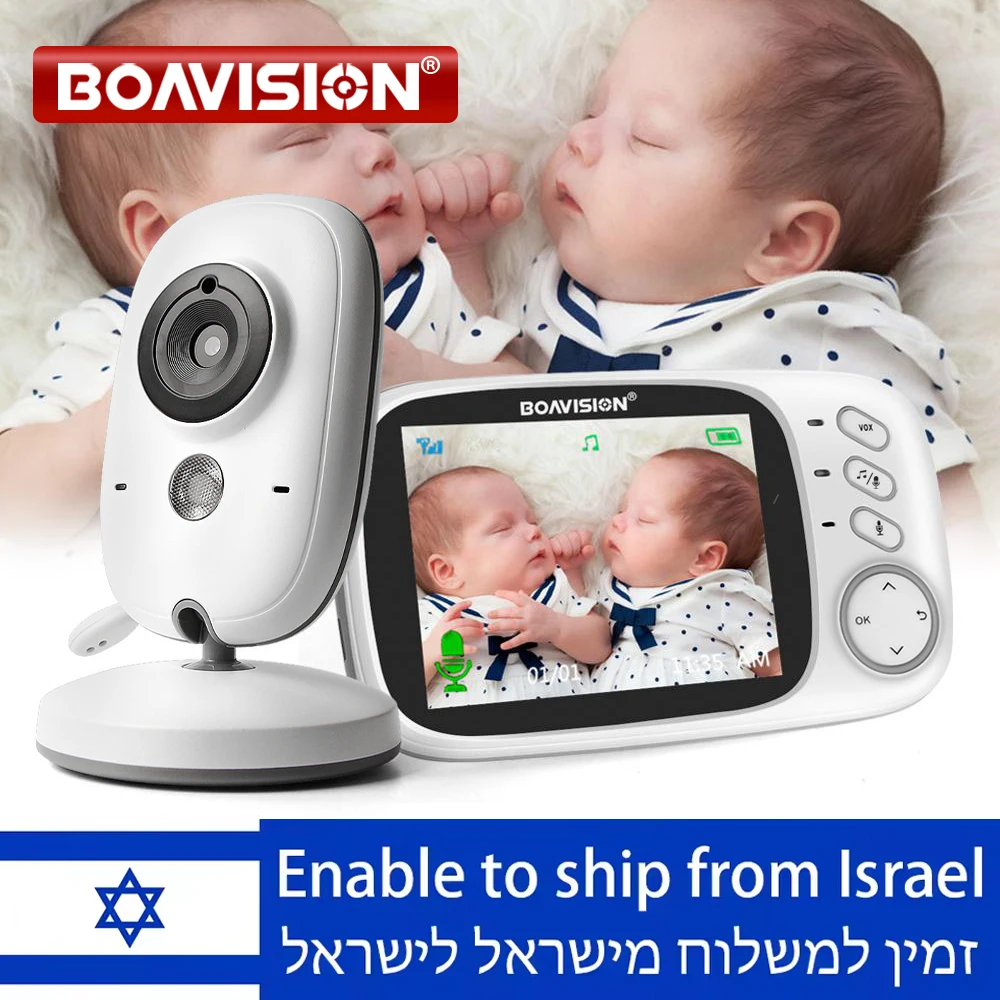 Monitor de vídeo para bebé VB603, 2,4G, inalámbrico, con LCD de 3,2 pulgadas, Audio bidireccional, conversación, visión nocturna, cámara de seguridad de vigilancia para niñera