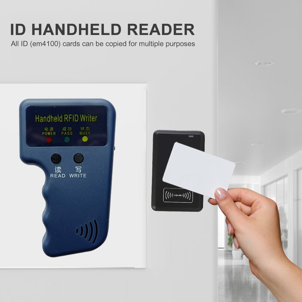 125KHz RFID Copier Portable ID Reader Writer Access Control Card Duplicator Cloner Encryption Device （Reader/card optional）