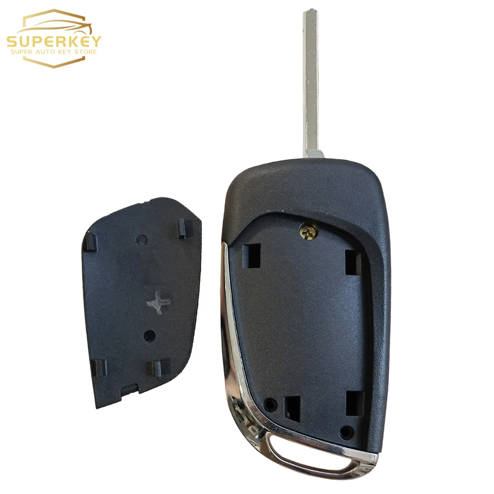 SUPERKEY 修正されたリモート車のキーシェルフリップケースプジョー 207 307 308 407 607 シトロエン C2 C3 C4 C5 ベルランゴ HU83 VA2
