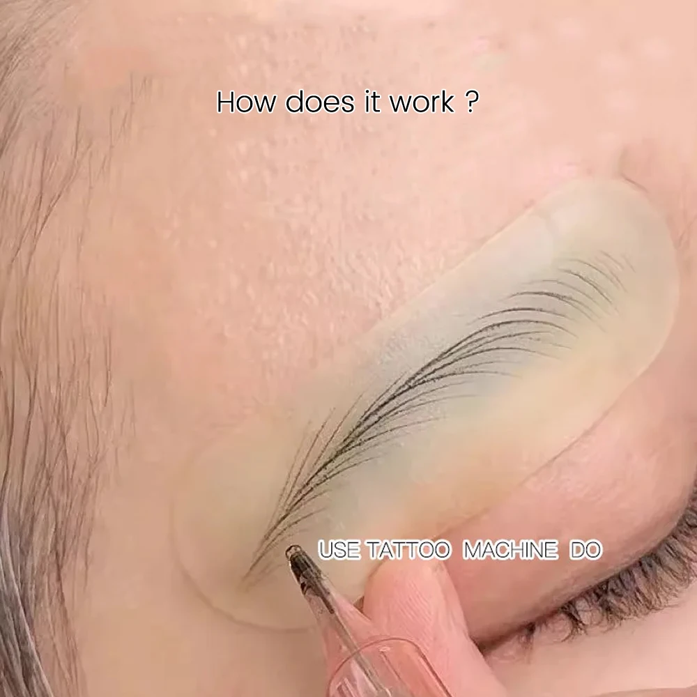 Transferencia de cejas pegatina de piel tatuaje operación Real práctica permanente silicona tatuaje suministros de entrenamiento protección de cejas