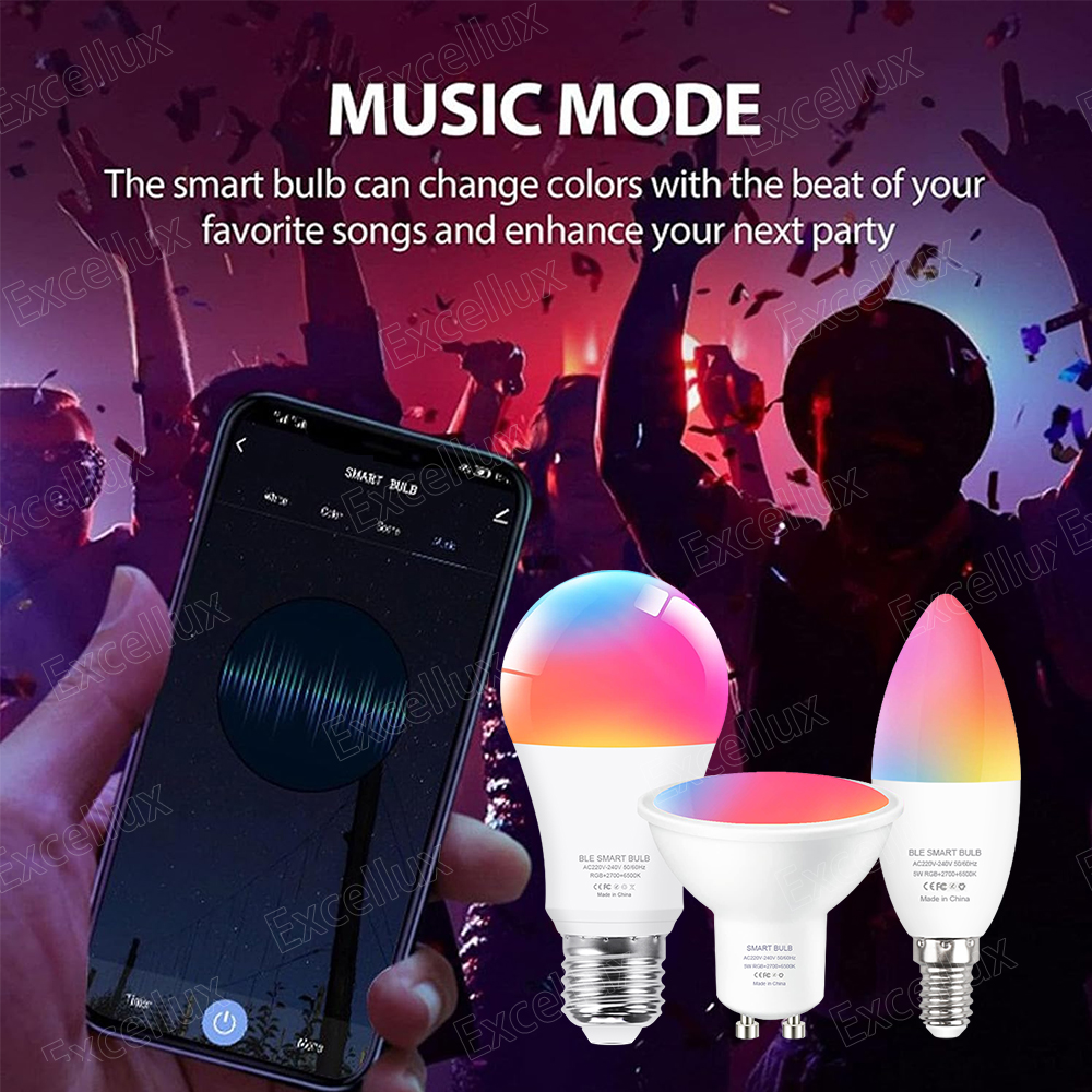 Tuya E27 E14 GU10 Glühbirne WiFi/Zigbee/Bluetooth, dimmbare LED-Lampe 2700–6500 K RGB, intelligente LED-Glühbirne funktioniert mit Alexa Amazon