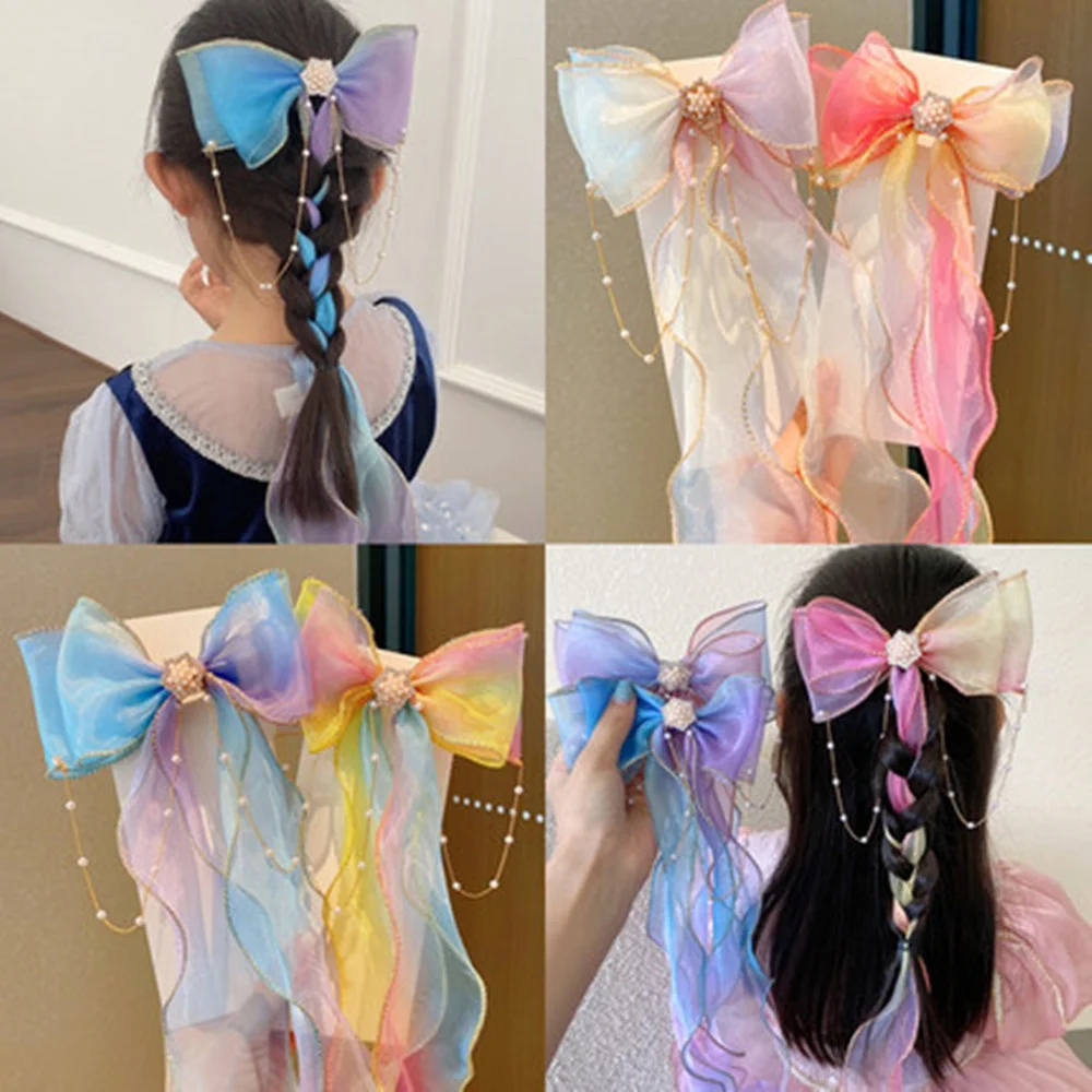 5 estilos disponíveis | Faixa de cabeça grande com fita | Gravata borboleta para menina | Fita de flor com faixa de cabeça trançada | Grampos de cabelo e AK