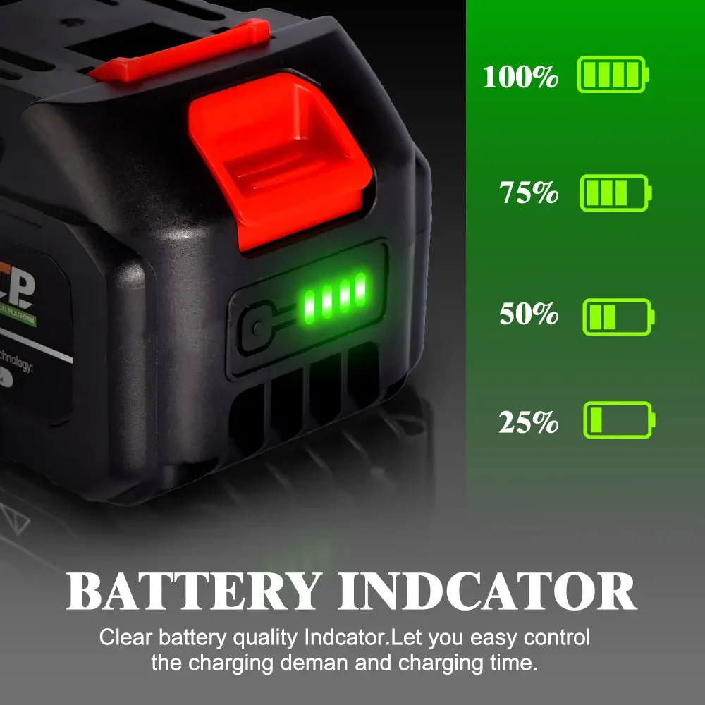 Yofidra 18-20V Rechargeable Lithium Battery EU Plug for Brushless Chainsaw Electric Drill Electric Wrench for Makita 18V B serie