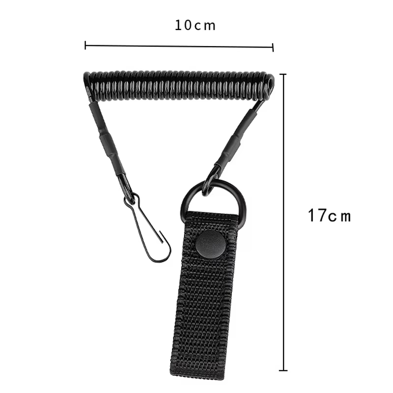 DIZETION, nuevo cordón elástico antipérdida, cuerda militar, correa de seguridad de resorte, pistola táctica