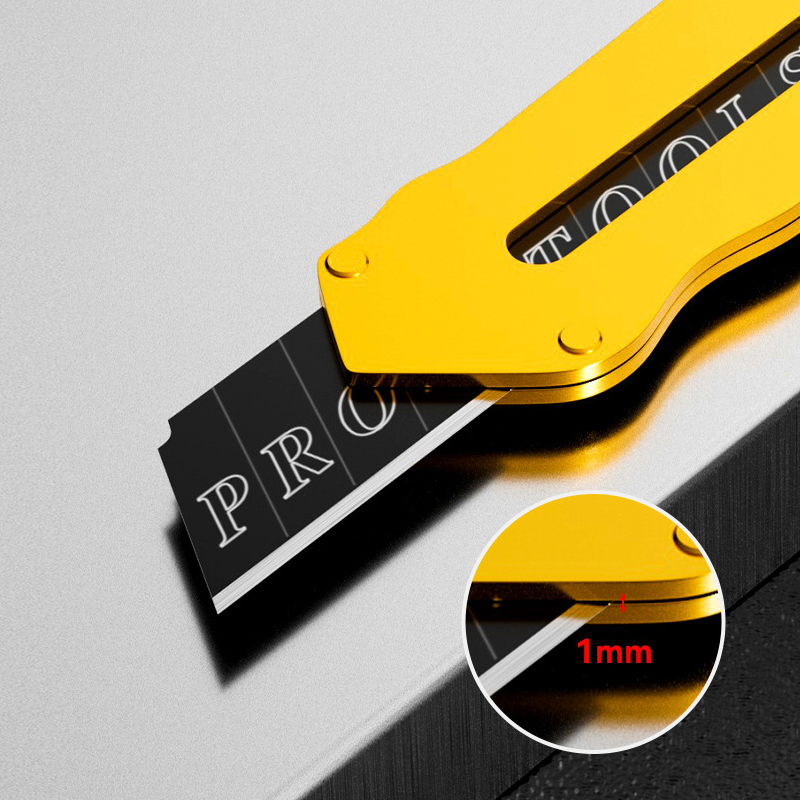 1pcs Metalen Utility Mes 10pcs 18mm Blades Zakmes Snijden Papier Sloop Express Mes Multifunctionele Art mes HY-180