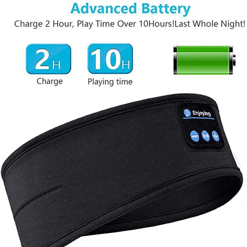 Drahtlose Bluetooth Musik Augenmaske Sport Stirnband Anti-lärm Kopfhörer Sprechen Laufen Yoga Musik Kopfbedeckung Drahtlose Schlaf Kopfhörer