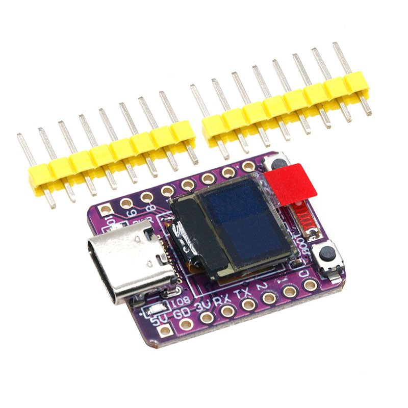 Плата разработки OLED ESP32-C3 с 0,42-дюймовым OLED-модулем, керамической антенной, Wi-Fi, Bluetooth, ESP32 Supermini, макетная плата