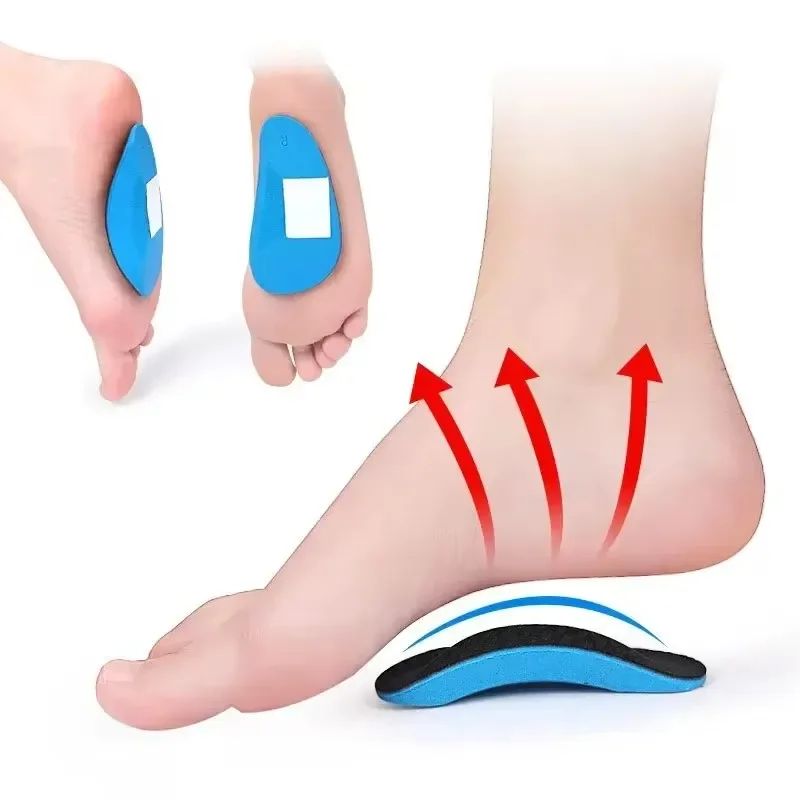 Plantillas ortopédicas con soporte para arco de pies planos EVA, almohadillas para zapatos para hombres y mujeres, plantillas deportivas Valgus Varus, 1 par