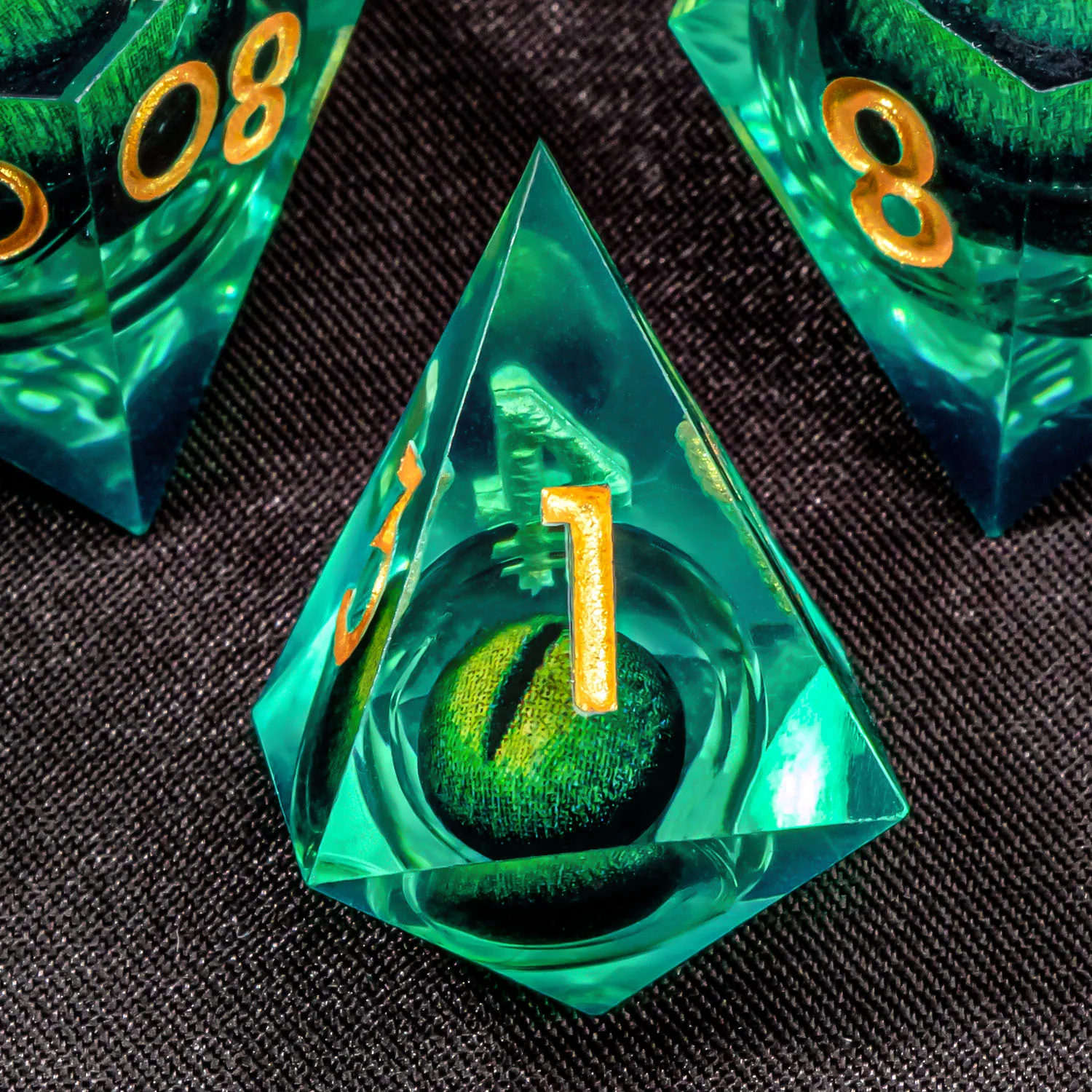 DND Liquid Core D&D dobbelstenen set, scherpe rand hars kerker en Dragon dobbelstenen, rollenspel RPG D en D dobbelstenen D20 D12 D10 D8 D6 D4